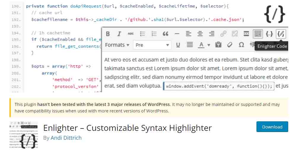 3. Enlighter – Customizable Code Illumination: